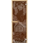 Дверь AKMA Art 70x190 рисунок "Дом с лебедями"