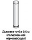 Неизолированная труба Harvia 0.5 м
